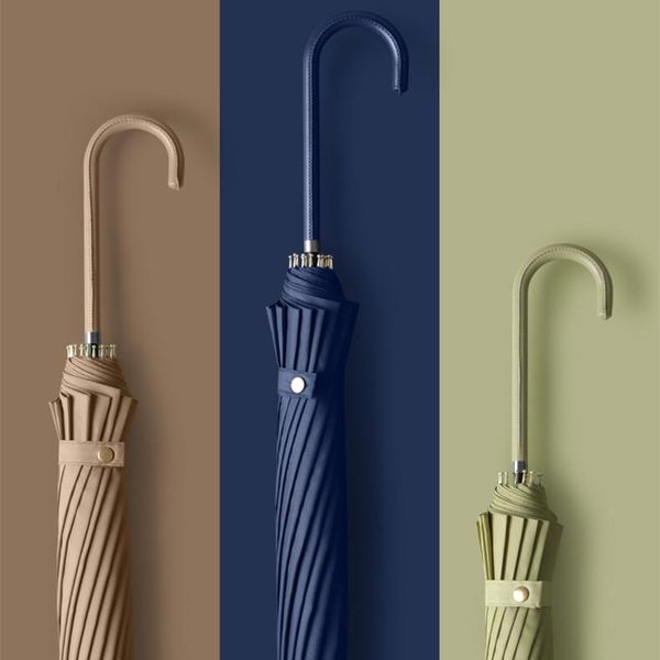 

umbrellas vintage long handle umbrella non slip japanese simple thickened uv rain women parapluie gear df50ys