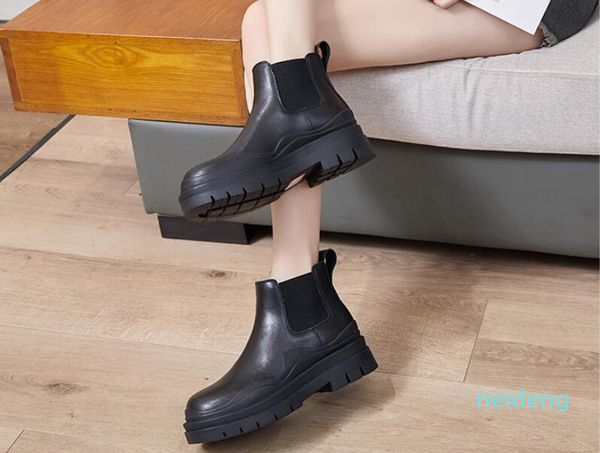Designer luxo mulheres luvas flash botas de pneu genuíno outono e inverno joelho meia bota sapatos casuais clássicos roman 003