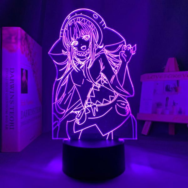 

night lights genshin impact child light led color changing usb battery powered lamp gawr gura game room decor unique gift for gamer
