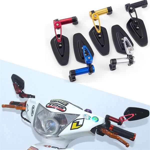 

motorcycle mirrors side metal foldable refitting accessories anti-glare easy to install 10mm 8mm universal