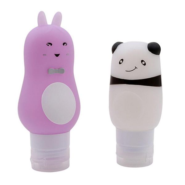 

storage bottles & jars animal shape food-grade shampoo empty bottle for lady cute design cartoon silicone travel sub-bottle