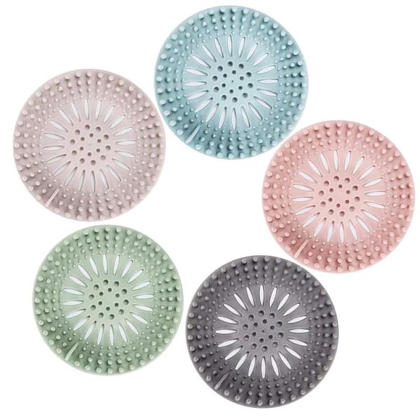 

other bath & toilet supplies 5pcs creative anti-blocking floor drain covers round sink sers hair filters sewer strainer nets for home ba
