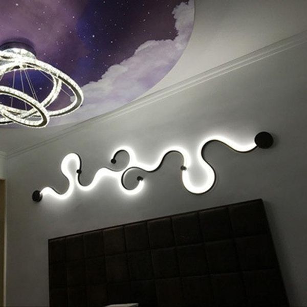 

wall lamp creative art light black / white body led living room bedroom bedside business lighting ceiling