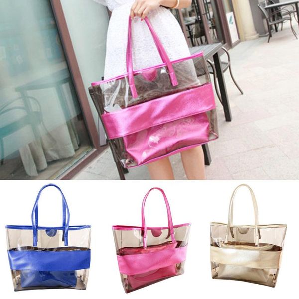

waist bags fashion lady large capacity transparent beach jelly handbag shoulder bag