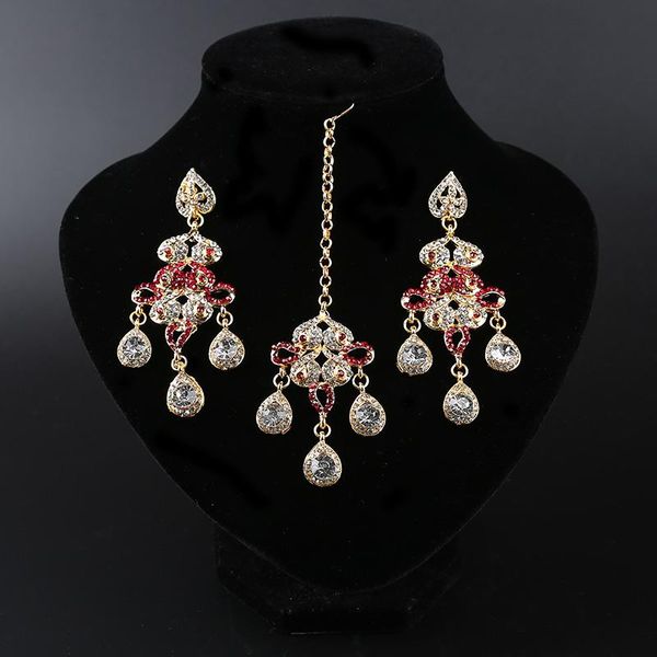 

earrings & necklace 2021 delicate india jewelry set ethnic luxury accessory national wind eyebrow pendant 2 piece 4 colors, Silver