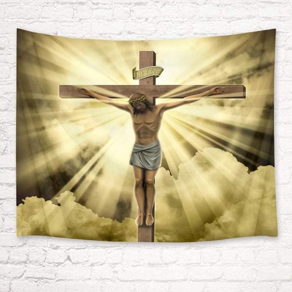 Wandteppiche Jesus Christus Kruzifix Wandbehang Christliches Kreuz Heilig