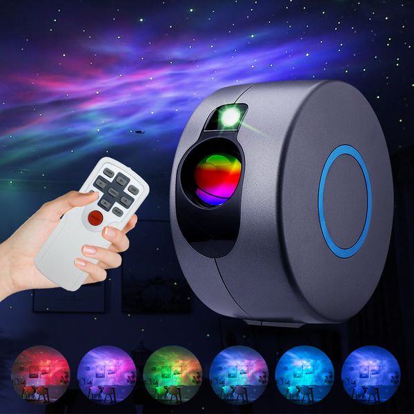 

wholesale colorful starry sky galaxy projector led effects atmosphere rotating water waving night light romantic fantasy rendering lights