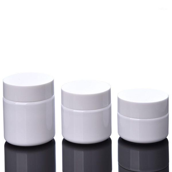 

storage bottles & jars 60ml 100ml 120ml empty cream plastic container white lid , cosmetic pot f1354