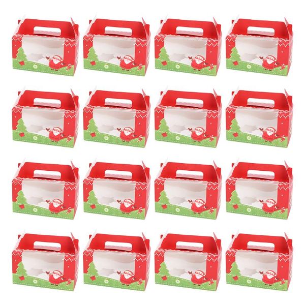 

gift wrap 20pcs christmas boxes cupcake packing paper with transparent window