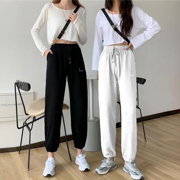 

soft thin harem pencil autumn womens capris high waisted casual office lady women trousers, Black;white