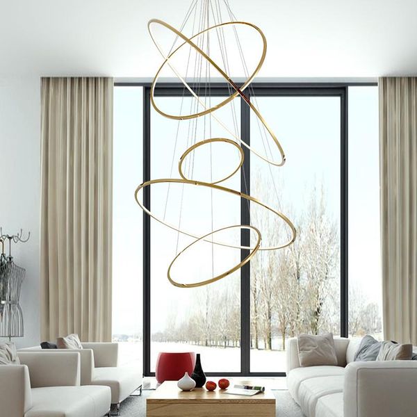 

simple ring chandelier in northern europe pendant lamps