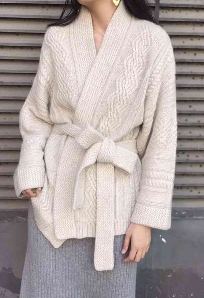 

the latest european and american temperament loose lace cardigan knitted sweater, White;black