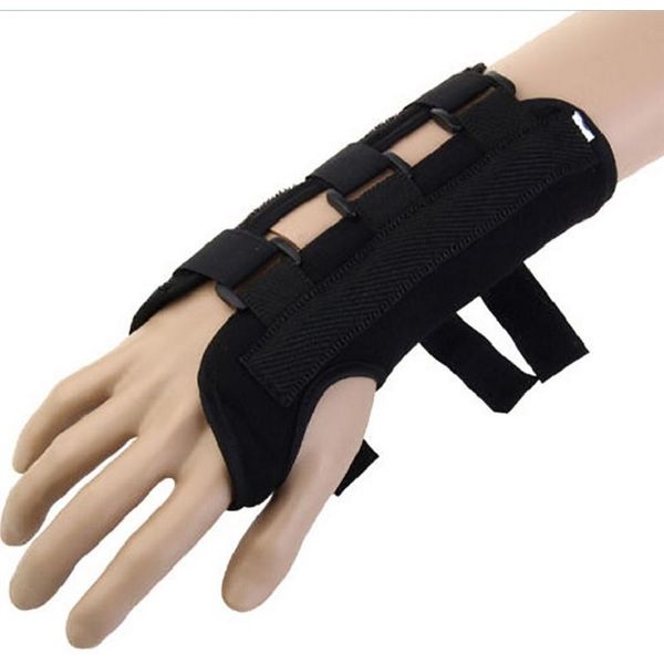 

carpal wrist support sprain forearm splint adjustable breathable brace arm, Black;red