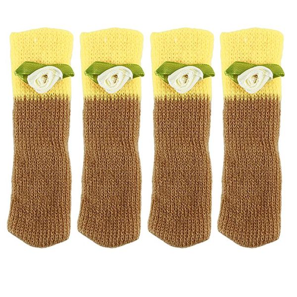 

chair covers 4pcs leg table foot cover knitted cat non-slip socks floor protector mute home furniture sleeve