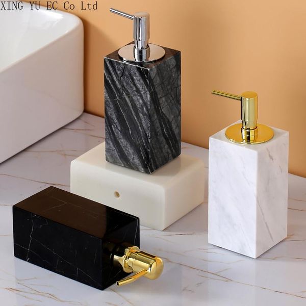 

bath accessory set bathroom supplies marble pattern lotion bottle golden pressing nozzle household shower gel washing and protecting sub-bot