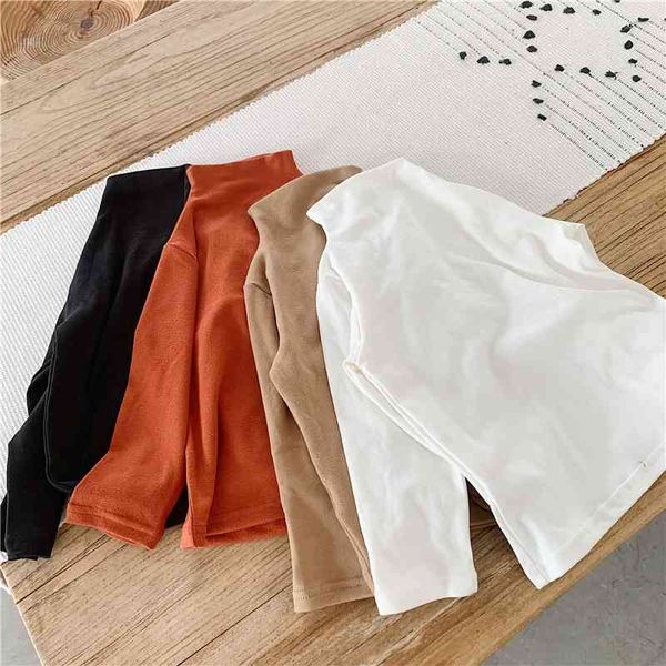 

autumn arrival girls long sleeve cotton t shirt kids korean design clothes 210528, Blue