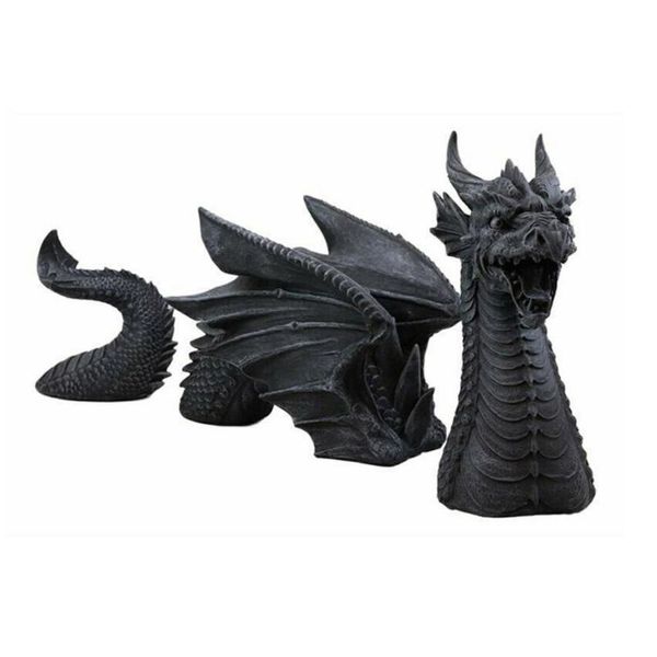 

garden decorations gothic dragon sculptures resin large winged decor