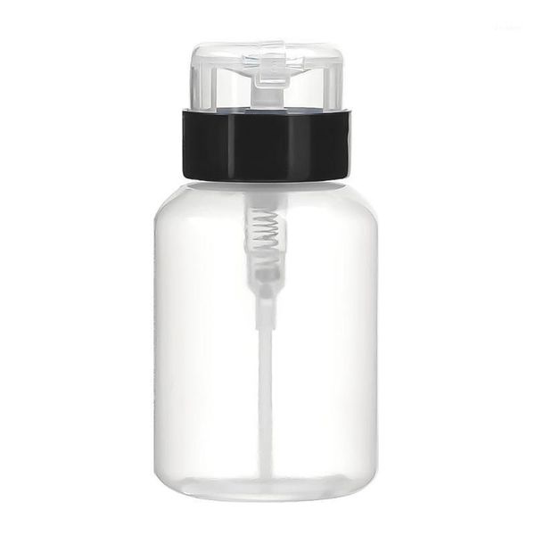 

210ml empty pump dispenser liquid uv gel polish nail art refillable bottle clean acetone cleanser remover tools1, Silver
