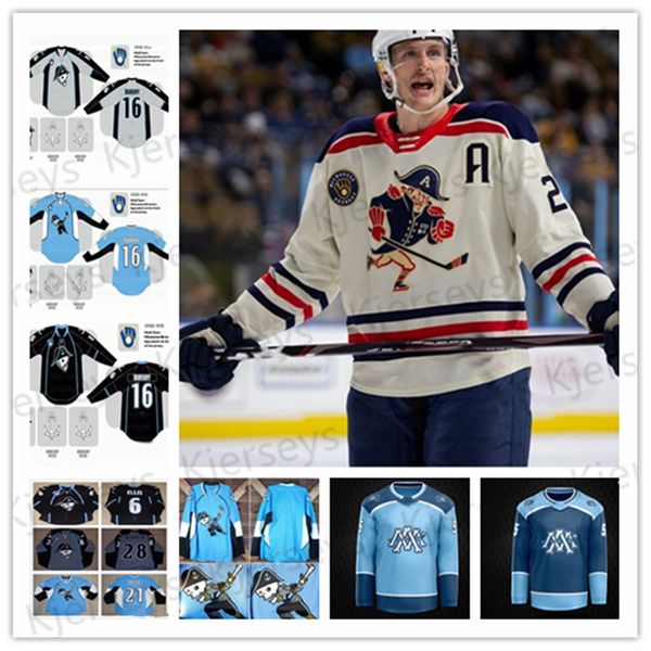 

milwaukee admirals hockey jersey 2022 third jersey beck dekanich ellis niskala conacher risslinc irwin salomaki donovan tolvanen labrie lind, Black;red