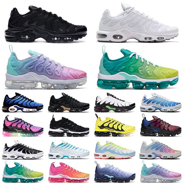 

tn plus mens running shoes triple white black hyper blue voltage purple pastel lemon lime men women trainer sports sneakers