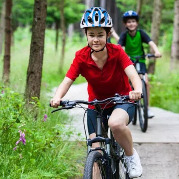

kids helmet bicycle ultralight children's protective gear cycling riding cap helmet#30 ankle support, Blue;black