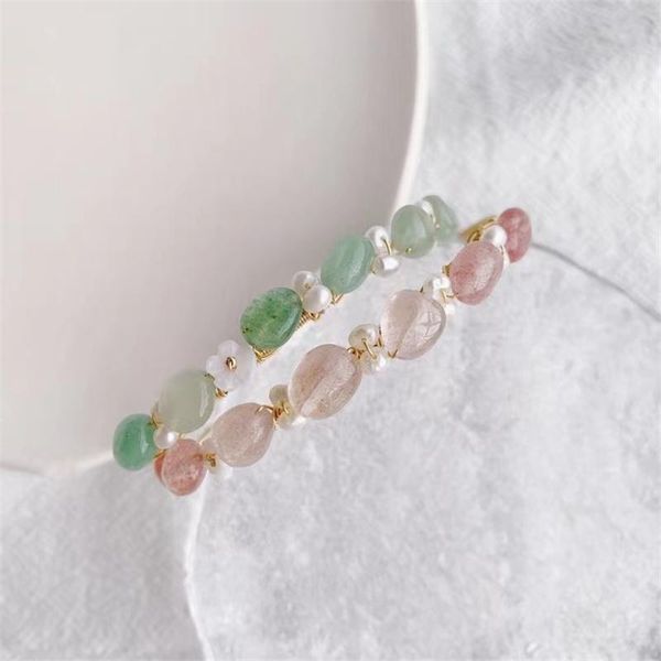 

bangle yidalu arrive elegant delicate pink green crystal pearl nice 14 real gold feminia pulseras bangles anniversary, Black