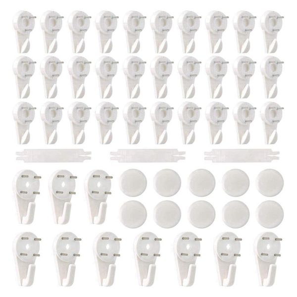 

hooks & rails 43pcs non-trace hanging hook white hardwall drywall hanger picture for painting wedding po frame