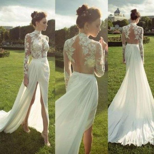 

bridesmaid dresses party summer women's lace long sleeve perspective, White;black