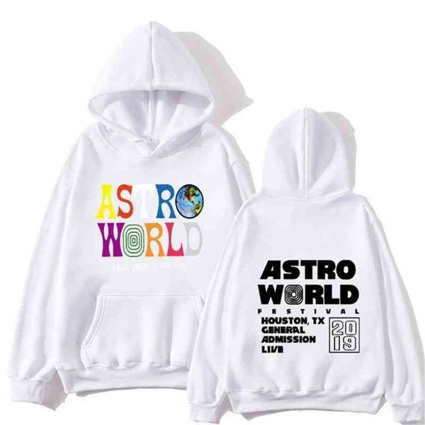 

smile face world travis scott astroworld sweater blank men's and women's hooded pullover coat, Black