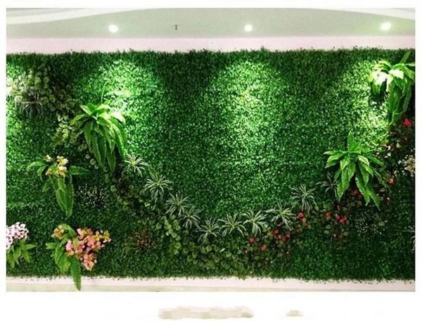 

decorative flowers & wreaths artificial turf carpet simulation plastic boxwood grass mat 25cm*25cm green lawn for home garden fence decorati