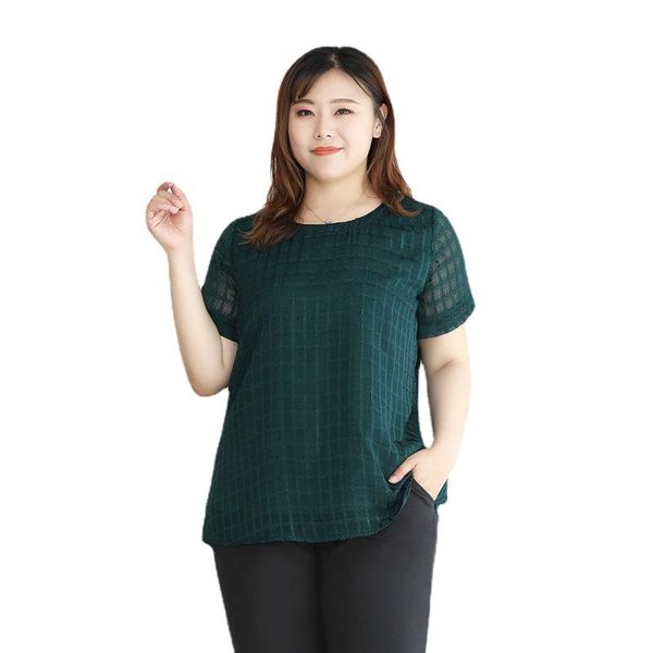 

women's blouses & shirts summer chiffon shirt women o-neck short sleeve casual woman solid blusas mujer de moda t61066, White