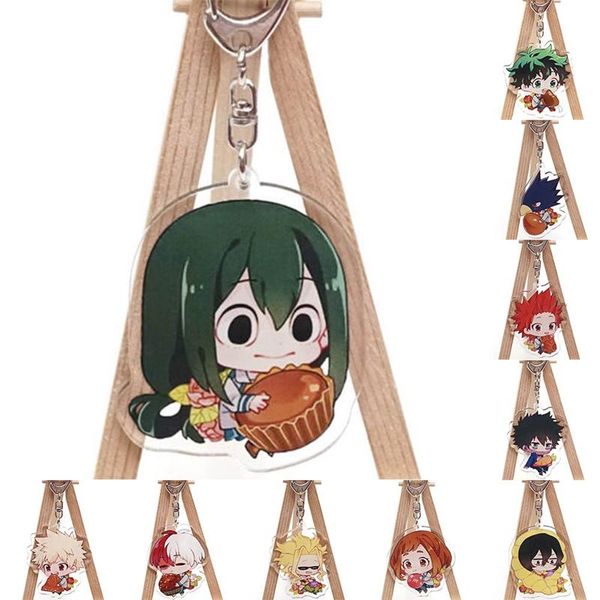

keychains my hero academia anime boku no collection cute food cake fashion acrylic keyrings 1pc keychain 10 styles, Silver