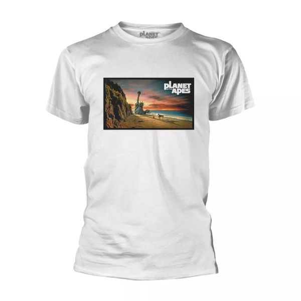 

planet of the apes liberty licensed men t-shirt, White;black