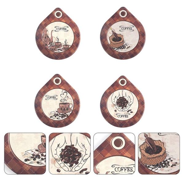

mats & pads 4pcs practical water-absorbing coasters decorative cup (coffee)