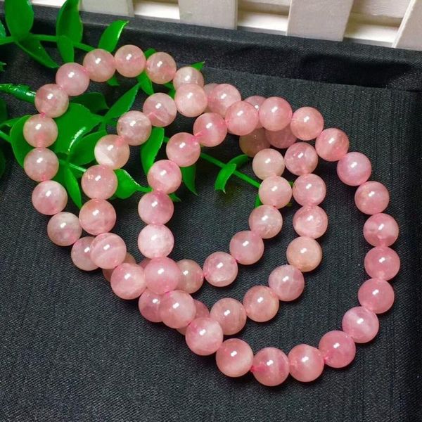 

natural quartz madagascar crystal beads bracelet 9mm beaded, strands, Black