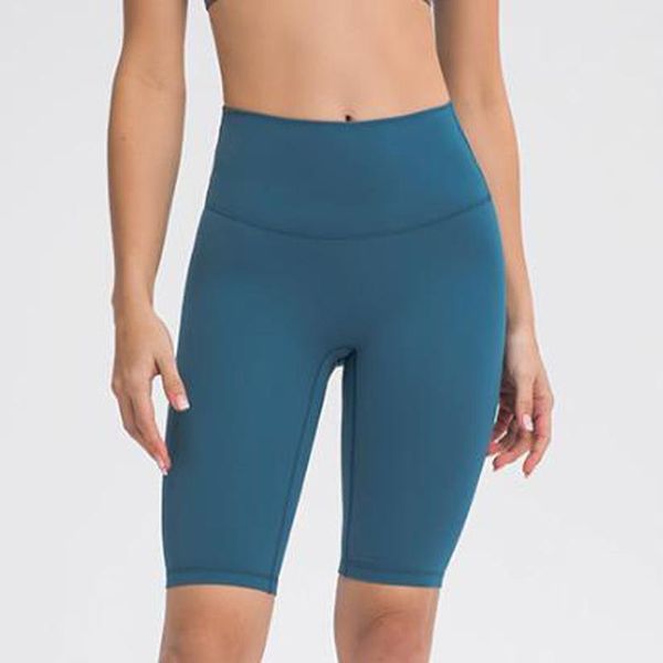 

no t-line double-sided sanding yoga shorts women high elastic fitness leggings slim outdoor sports five-point running, Black;blue