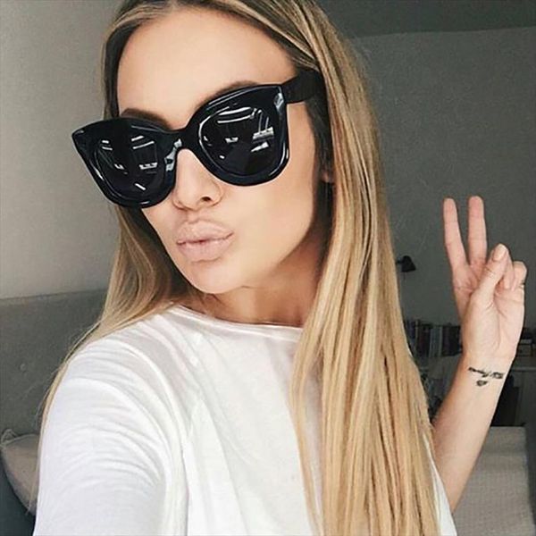 

fashion cat eye sunglasses women brand design vintage gradient sun glasses shades for eyewear uv400 ma216, White;black