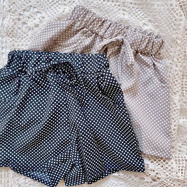 

baby pant children's summer arrivals polka dot shorts chiffon casual loose girls, Black