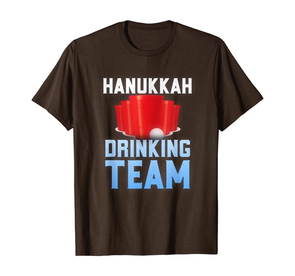 

Hanukkah Drinking Team Festival Of Lights Chanukah Holiday T-Shirt, Mainly pictures