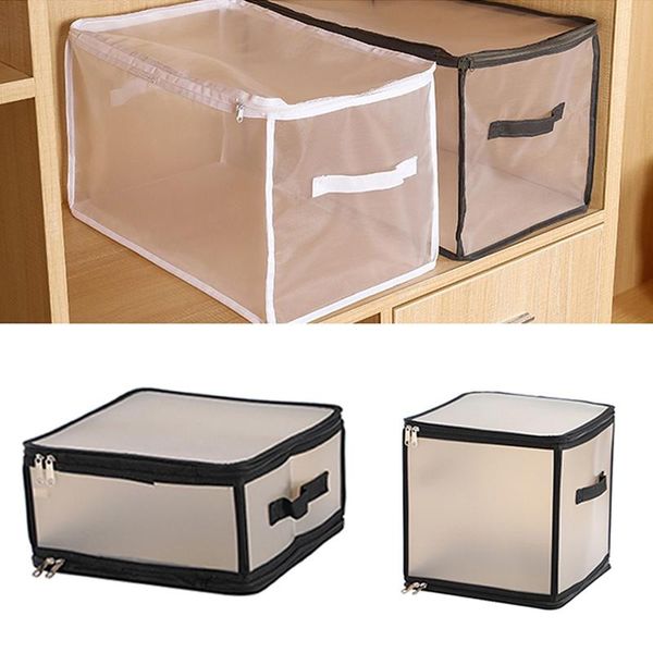 

storage drawers pure color transparent plastic waterproof box clothes sorting and bag household dust-proof