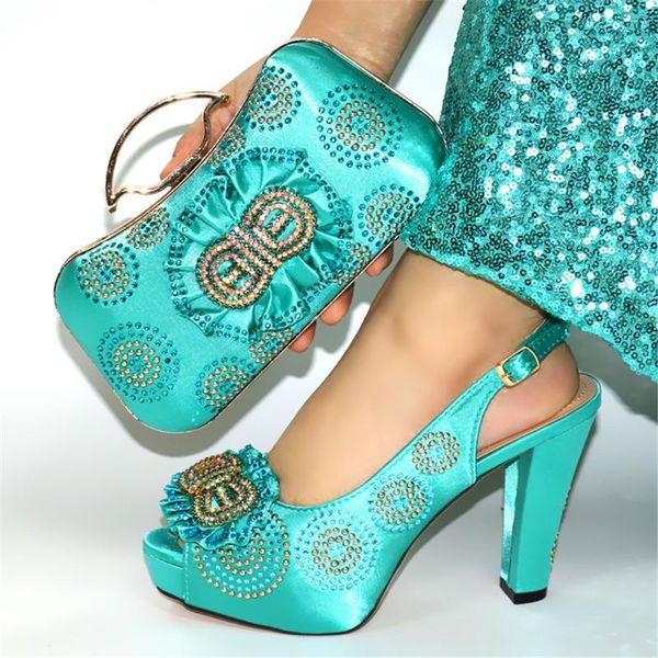

dress shoes water green ladies high heels and bag set woman sandals with handbag pumps purse clutch cr2106 height 11.3cm, Black