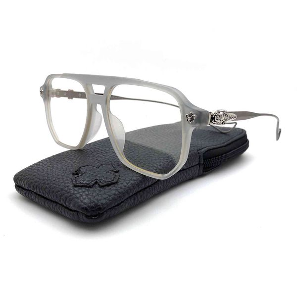 

sunglasses fashion plate glasses men's and women's optical frame personality large anti blue light, White;black