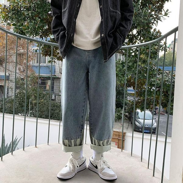 

men's jeans designer men patchwork hipster -arrival retro denim large size trousers s-3xl loose teenagers leisure males soft chic, Blue