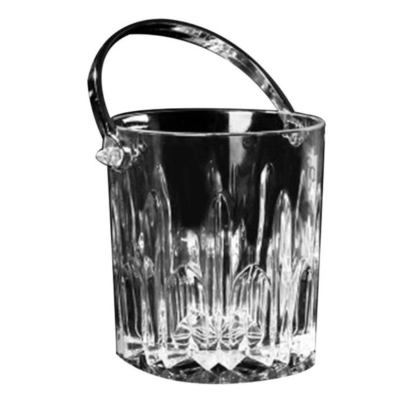 

ice buckets and coolers 1pcs bucket transparent round wine with removable handle for restaurant ktv bar acrylic sdf-ship