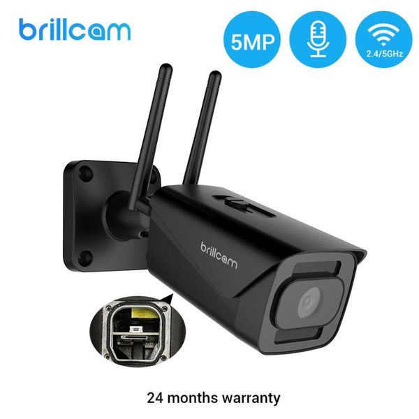 

brillcam 5mp ip camera wifi outdoor ip67 ir night vision onvif audio wireless cctv motion detect security cameras