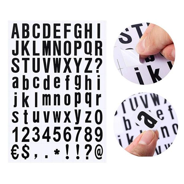 

5sheet/pack alphabet digital adhesive labels stickers for diy crafts scrapbooking folder decoration supplies gift wrap