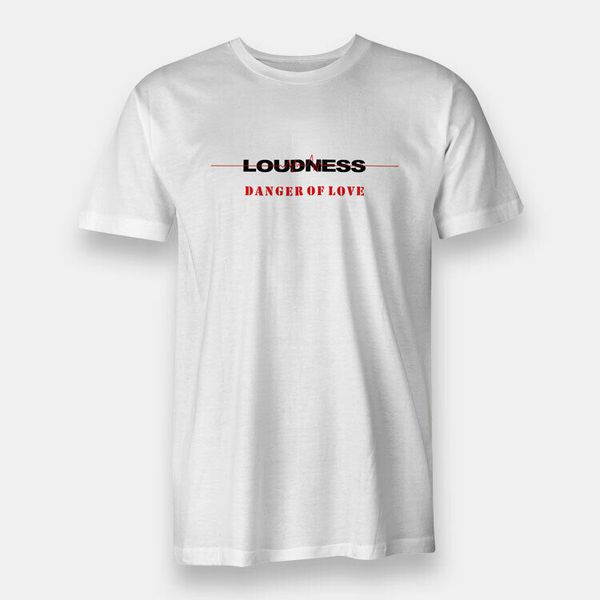 

loudness metal rock danger of love men's t-shirt white, White;black