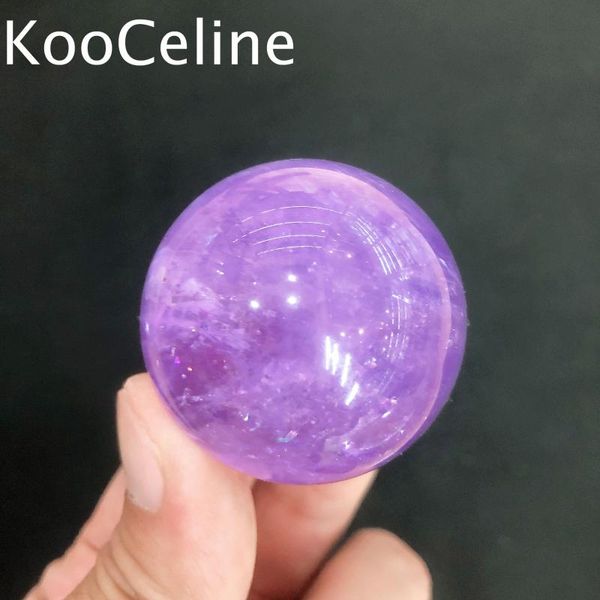 

decorative objects & figurines 3.5-4cm natural crystal quartz amethyst sphere energy ball reiki stone home room aquarium decoration accessor