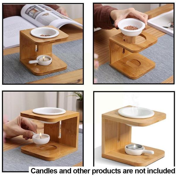 

candle holders ceramic aromatic oil holder wooden home decoration z5i8