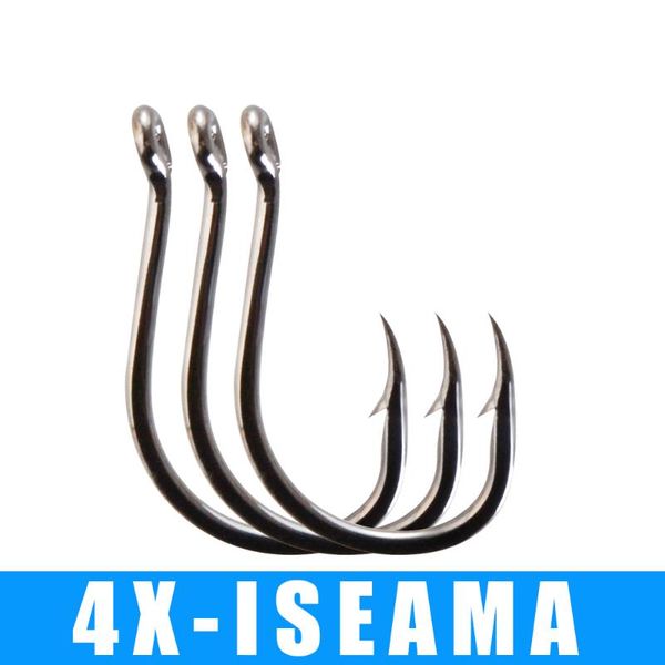 

3pack/lot iseama fishing hook size 1# - 12# high carbon steel hooks jig barbed carp anzol ring eye
